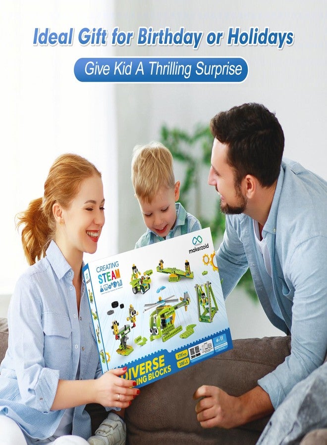 makerzoid Building Robot Kit, 370+ Educational DIY Building Blocks, 100+ Models STEM Robot Toy for Kids Ages 6+, Birthday Christmas Graduation Gift for Boys Girls - Image 5